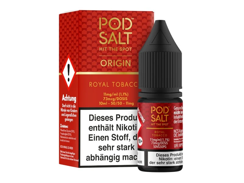 Pod Salt Origin - Royal Tobacco - 10ml Fertigliquid (Nikotinsalz)