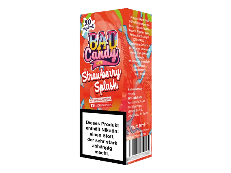 Bad Candy Strawberry Splash Nikotinsalz Liquid
