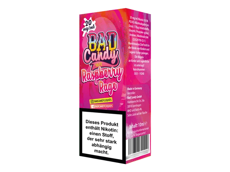 Bad Candy Raspberry Rage Nikotinsalz Liquid