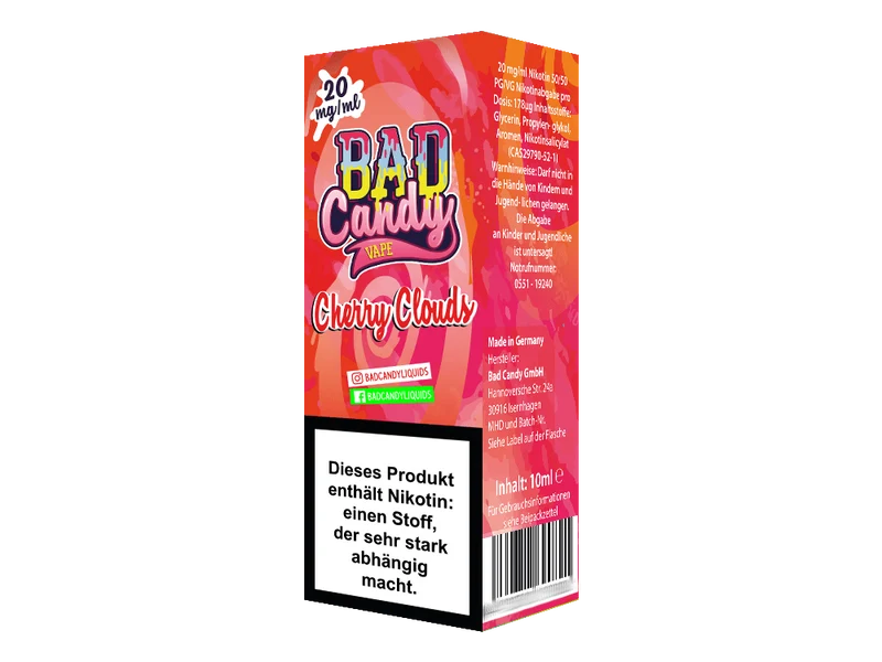 Bad Candy Cherry Cloud Nikotinsalz Liquid