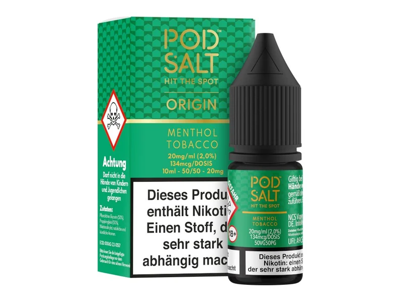 Pod Salt Origin - Menthol Tobacco - 10ml Fertigliquid (Nikotinsalz)