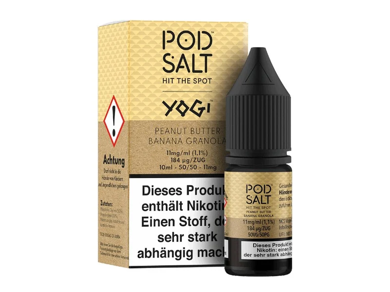 Pod Salt Fusion - Peanut Butter Banana Granola - 10ml Fertigliquid (Nikotinsalz)