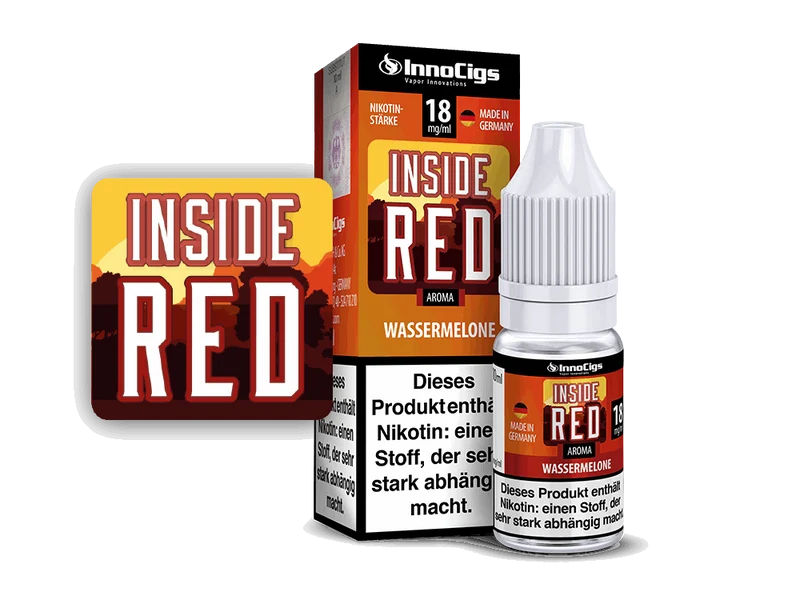 InnoCigs - Inside Red Wassermelonen - 10ml Fertigliquid (Nikotinfrei/Nikotin)