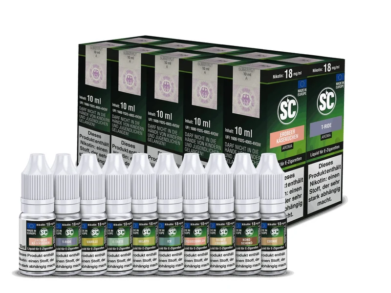 SC - Gourmet Probierbox - 10ml Fertigliquid (Nikotinfrei/Nikotin)