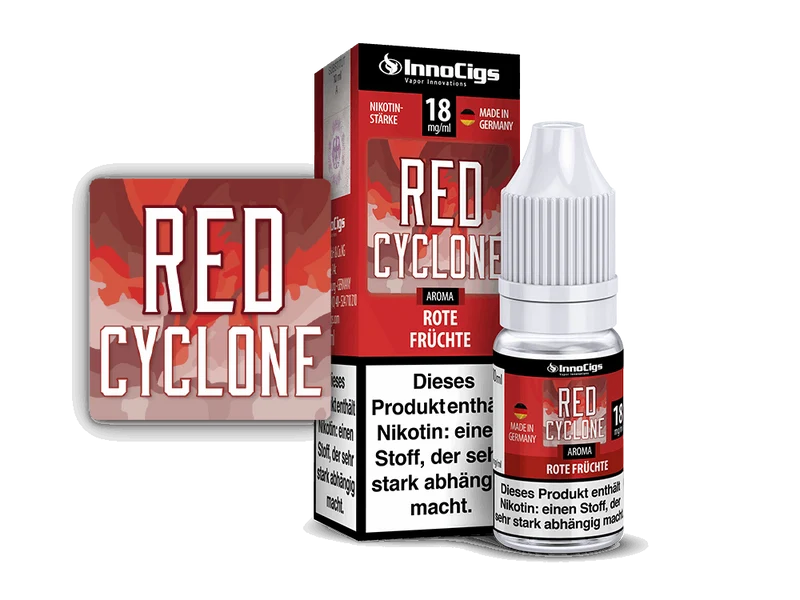 InnoCigs - Red Cyclone Rote Früchte - 10ml Fertigliquid (Nikotinfrei/Nikotin)