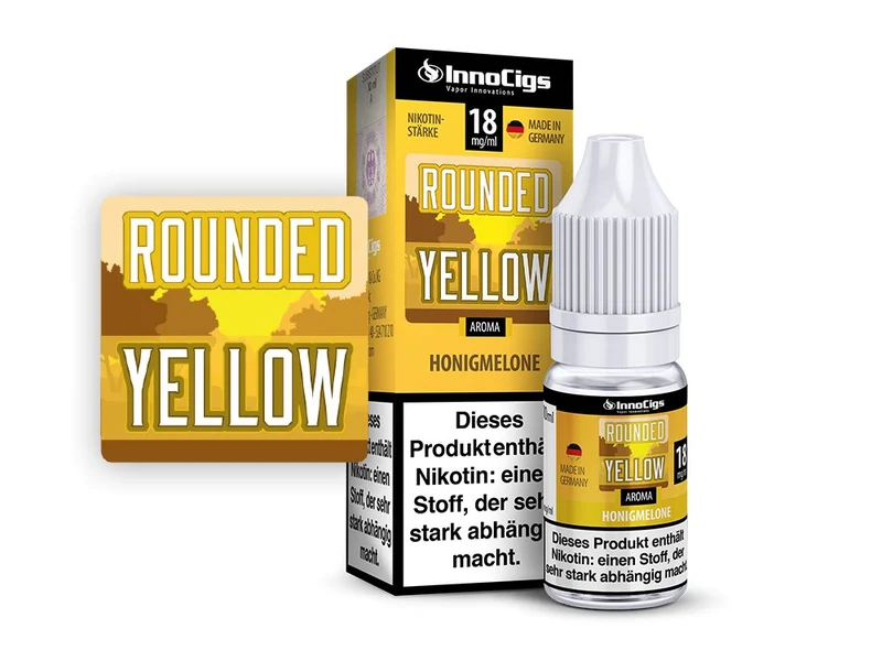 InnoCigs - Rounded Yellow Honigmelone - 10ml Fertigliquid (Nikotinfrei/Nikotin)