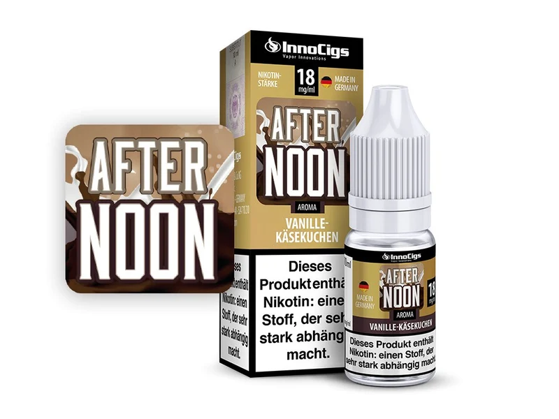 InnoCigs - Afternoon Vanille-Käsekuchen - 10ml Fertigliquid (Nikotinfrei/Nikotin)