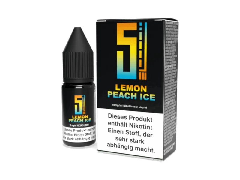 5EL - Lemon Peach Ice - 10ml Fertigliquid (Nikotinsalz)