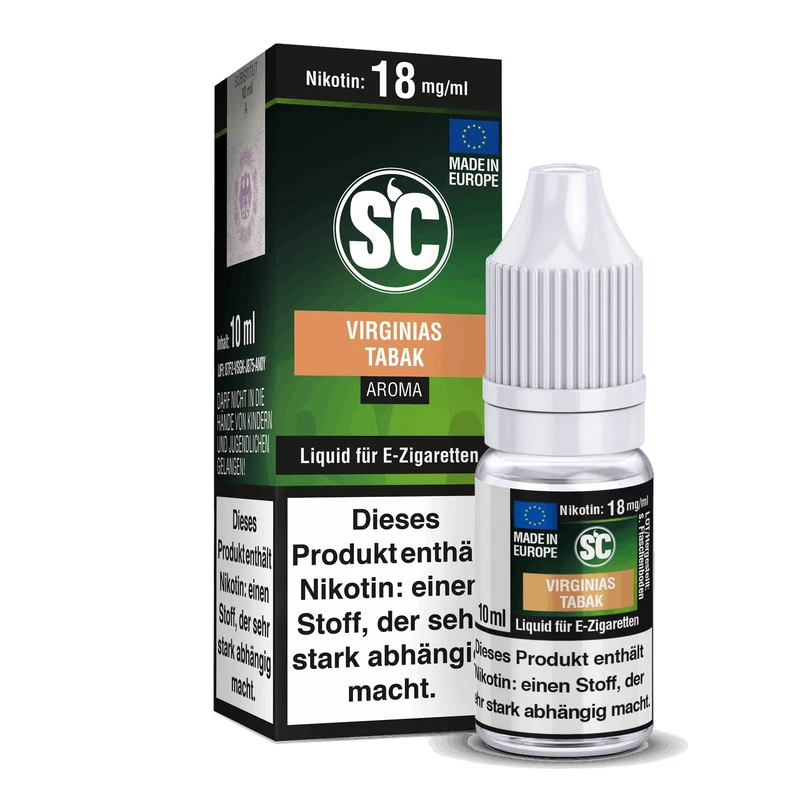 SC - Virginas Best Tabak - 10ml Fertigliquid (Nikotinfrei/Nikotin)