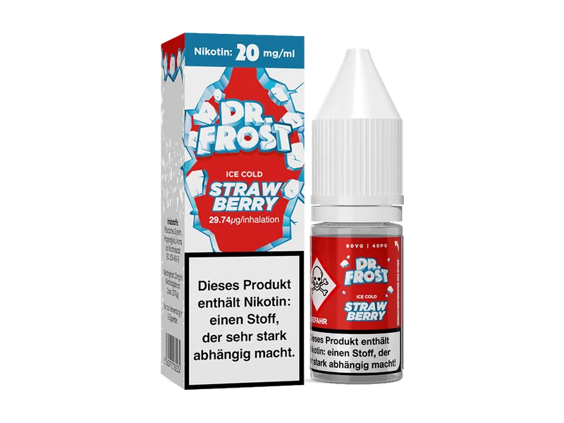 Dr. Frost Ice Cold - Strawberry - 10ml Fertigliquid (Nikotinsalz)