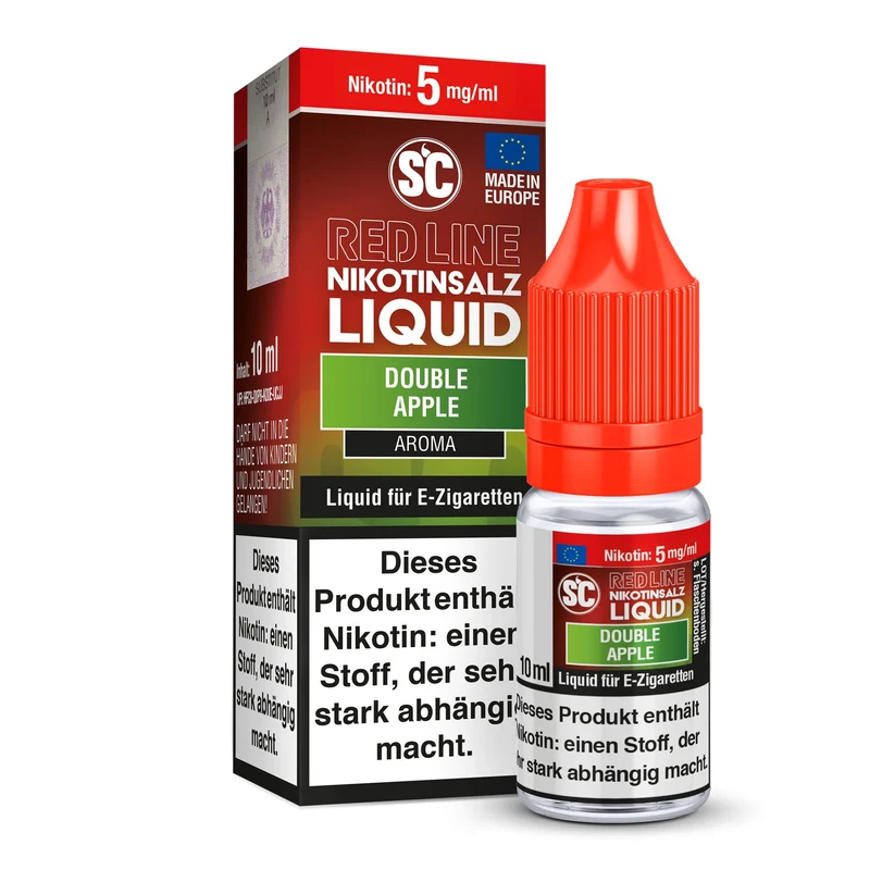 SC - Red Line Double Apple - 10ml Fertigliquid (Nikotinfrei/Nikotinsalz)