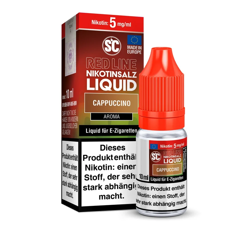 SC - Red Line Cappuccino - 10ml Fertigliquid (Nikotinfrei/Nikotinsalz)