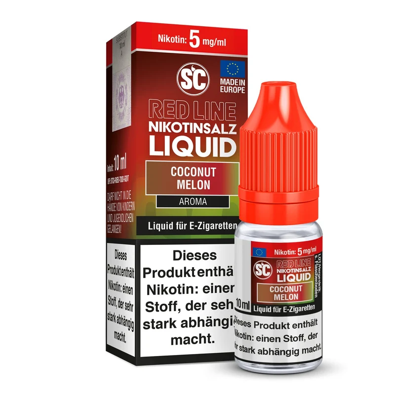 SC - Red Line Coconut Melon - 10ml Fertigliquid (Nikotinfrei/Nikotinsalz)