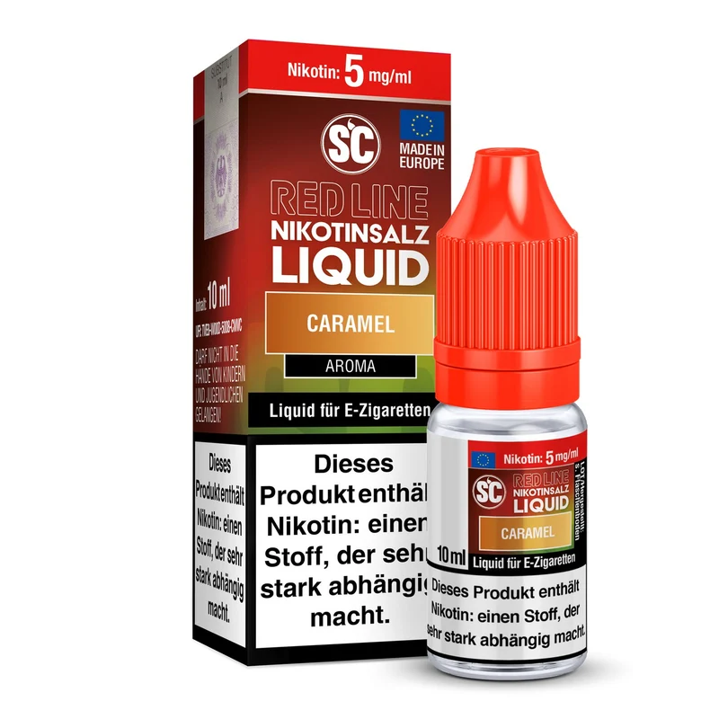 SC - Red Line Caramel - 10ml Fertigliquid (Nikotinfrei/Nikotinsalz)