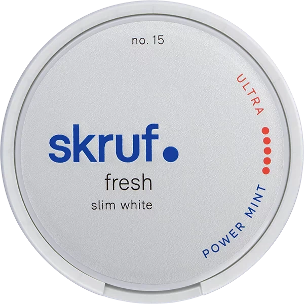 Skruf Fresh No. 15 Power Mint Ultra Strong Slim White