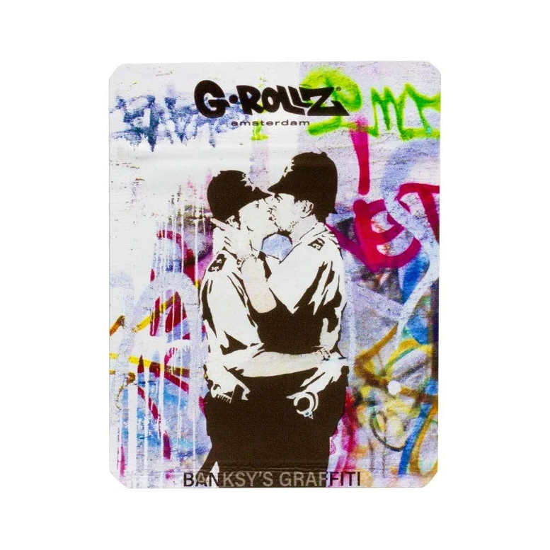 G-Rollz Banksy Bag «Kissing Coppers» – Zip-Beutel 6.5×8.5 cm