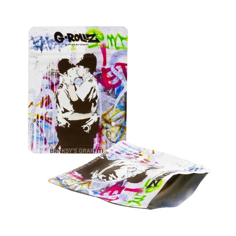 G-Rollz Banksy Bag «Kissing Coppers» – Zip-Beutel 6.5×8.5 cm