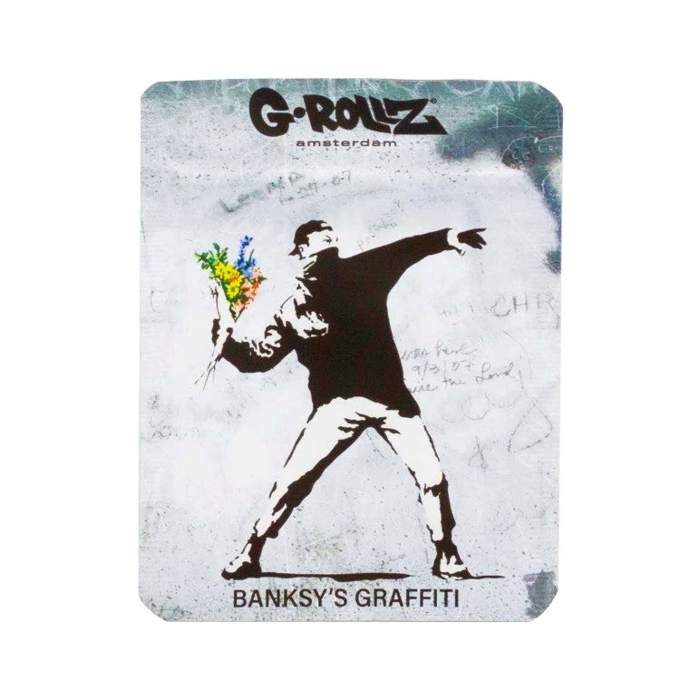 G-Rollz Banksy Bag «Flower Thrower» – Zip-Beutel 6.5×8.5 cm