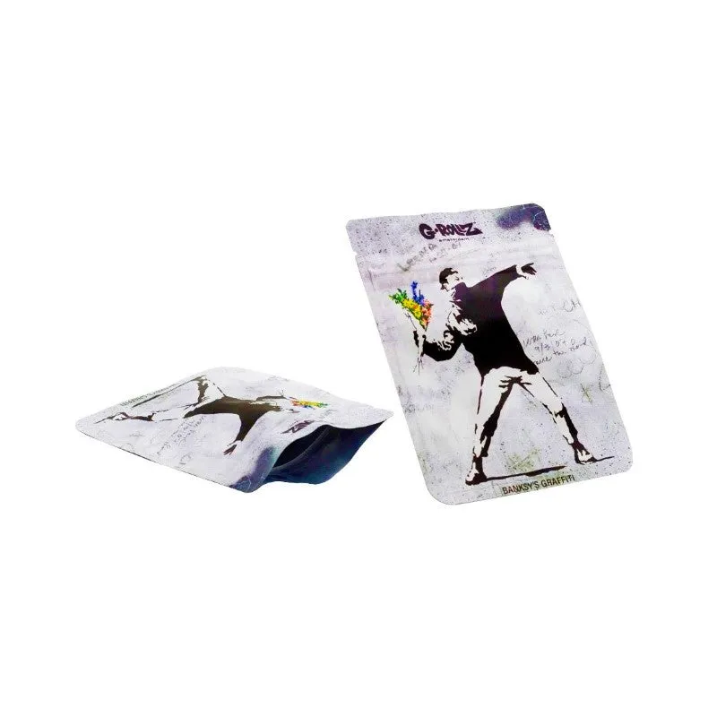 G-Rollz Banksy Bag «Flower Thrower» – Zip-Beutel 10×12.5 cm