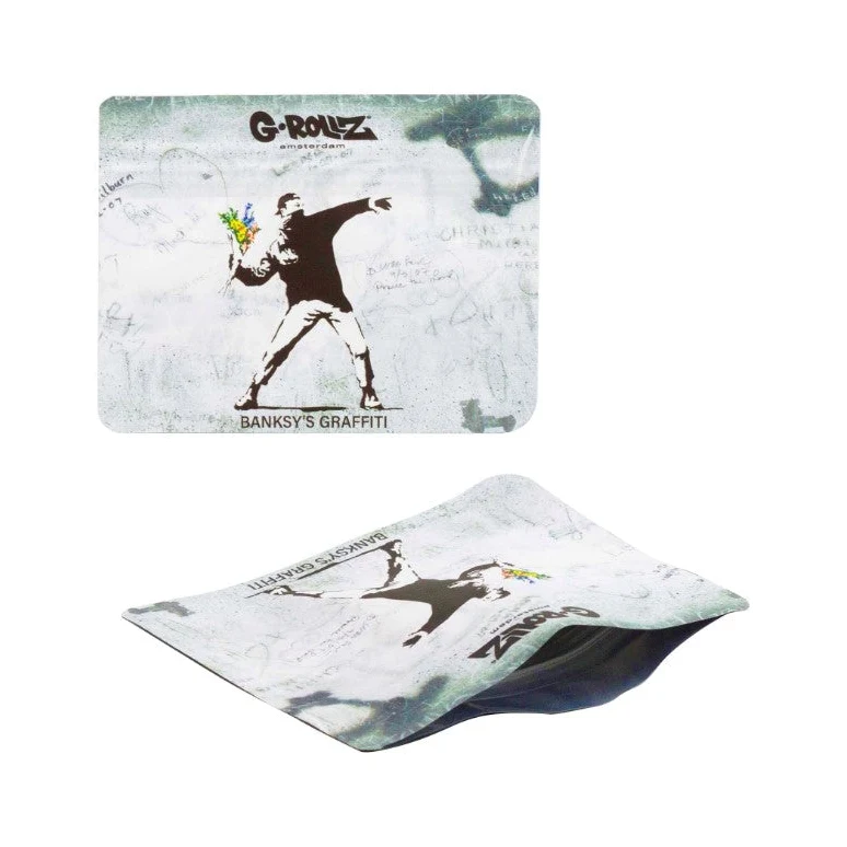 G-Rollz Banksy Bag «Flower Thrower» – Zip-Beutel 10.5×8 cm