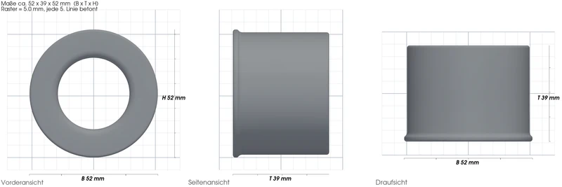 Hantelscheiben Adapter 50mm auf 30mm Reduzierstück Gewichtsscheiben Gewichte