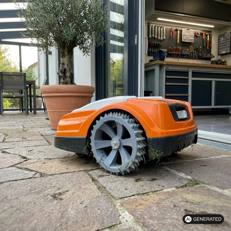 2x Geländeräder passend für Stihl iMOW RMI 422 632 | Ersatzteil Rad Reifen