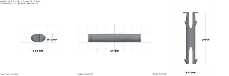 Ersatzteil Clip passend für Vorwerk dichtlippenrahmen sp600 dichtlippen rahmen