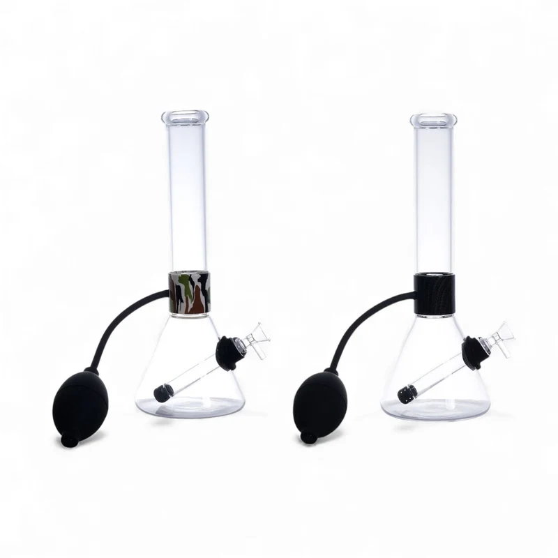 GDH Glas Bong mit manueller Zug- und Rauchkontrolle