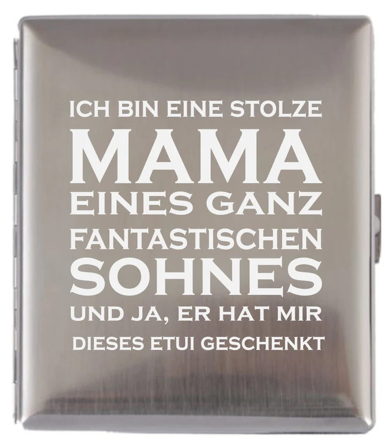 Stolze Mama, stolzer Papa Zigarettenetui graviert