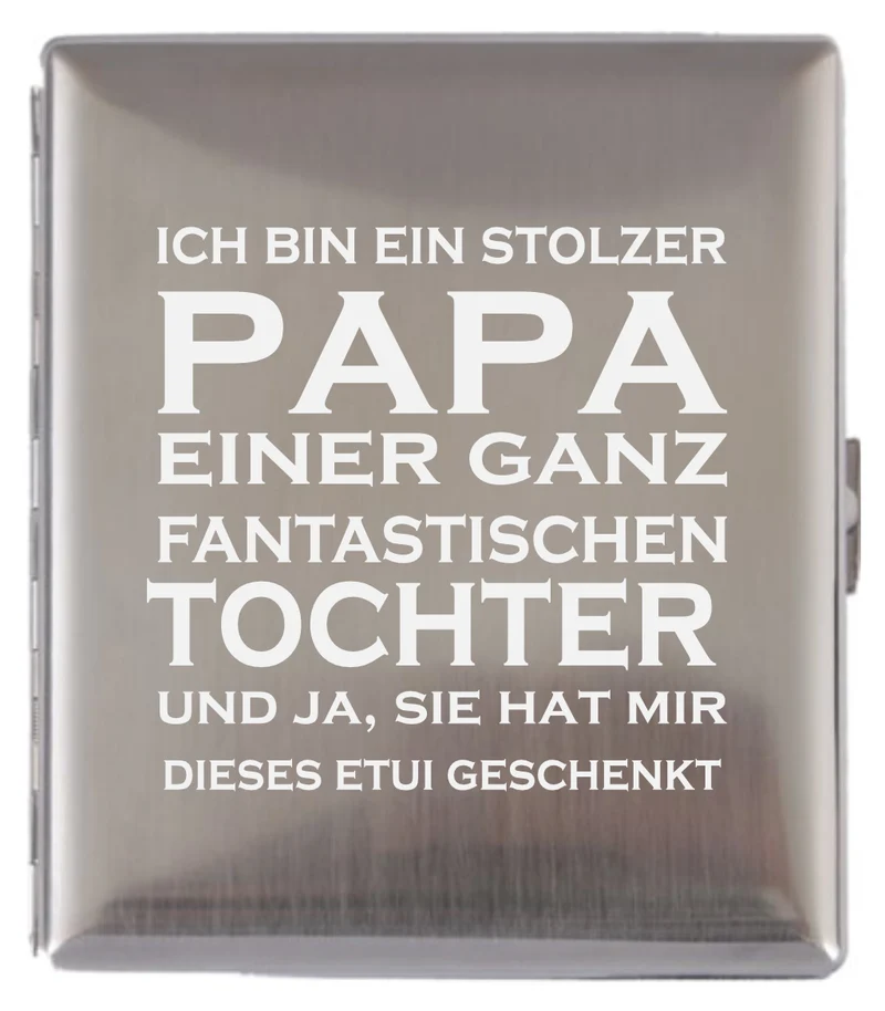 Stolze Mama, stolzer Papa Zigarettenetui graviert