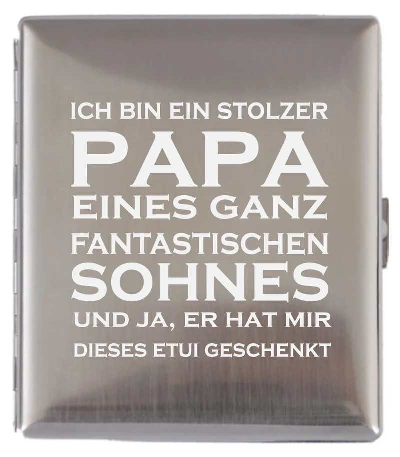 Stolze Mama, stolzer Papa Zigarettenetui graviert