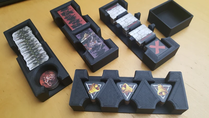 Organizer passend für Zombicide Green Horde Zubehör Token Tray Inlay Einsatz 3D