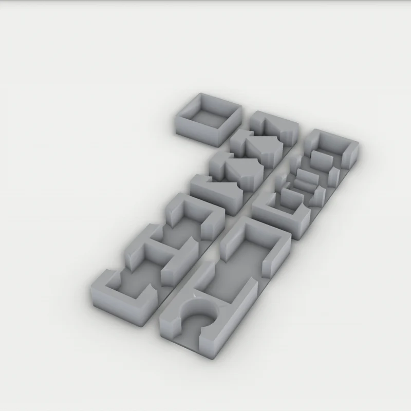 Organizer passend für Zombicide Green Horde Zubehör Token Tray Inlay Einsatz 3D