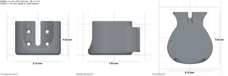 Wandhalter passend für Sonos Roam / Roam 2 vertikal