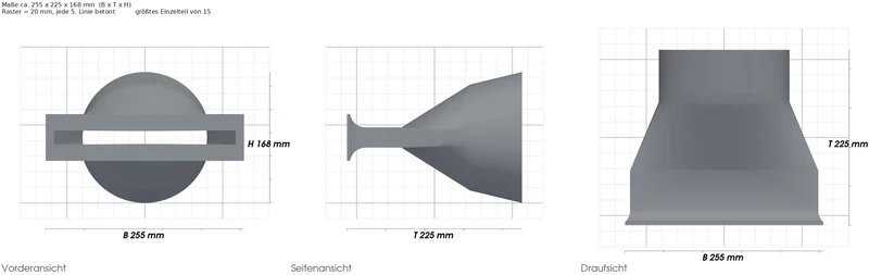 Ultra Slim Klimaanlagen Auslass/ Adapter/ Abluft Kippfenster Dachfenster 90-160