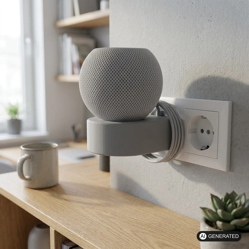 Halter passend für Apple HomePod mini ✅ Halterung - Steckdose - Montage - Wand