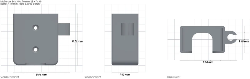 Wandhalterung passend für Segway Ninebot E-Bike Akku Ladegerät Charger Holder