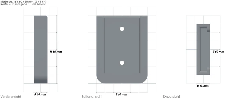 Akkuhalter passend für Würth M-Cube 18V Wandhalter Wandhalterung Akku Halter