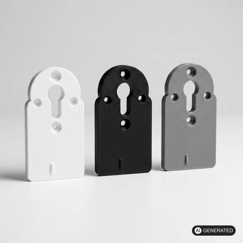 Adapterplatte passend für Nuki Smart Lock 3.0/4.0/Pro/Go Oval- Rundrosette