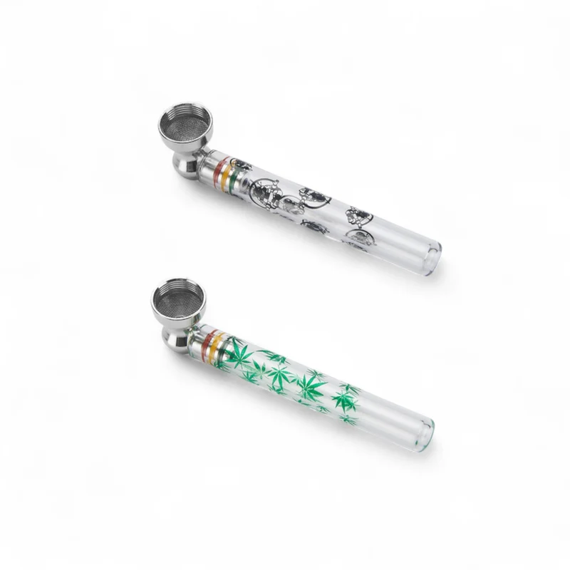 GDH Cosmos & Leaf Glass Pipe 9 CM