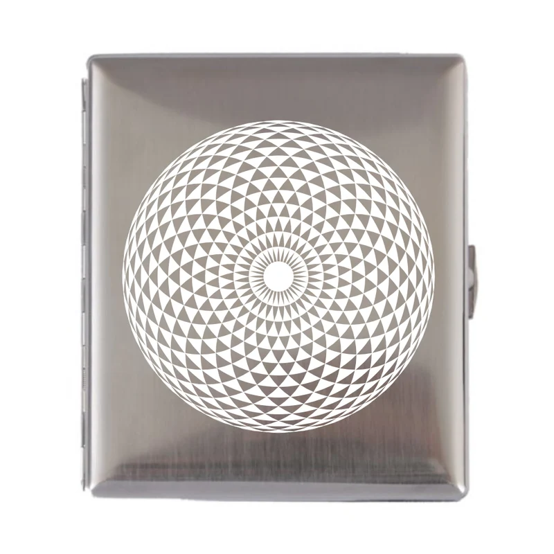 Zigarettenetui mit Gravur Mandala Toroid geometrisch