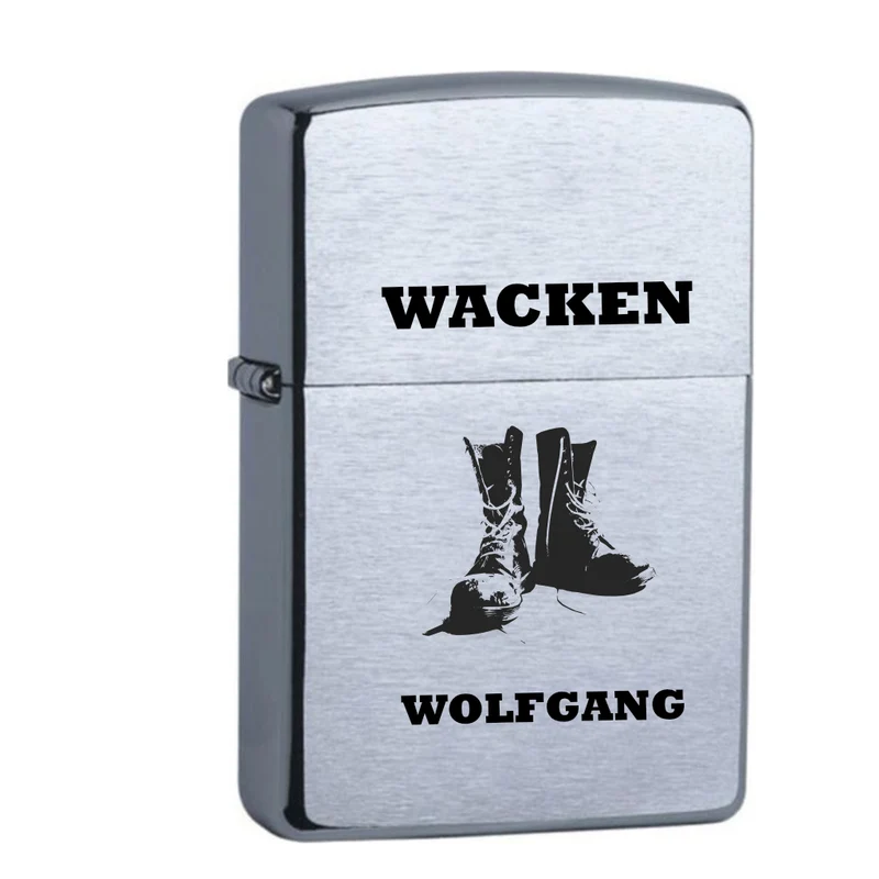 Wacken personalisiert Chrome Brushed Original Zippo mit Gravur