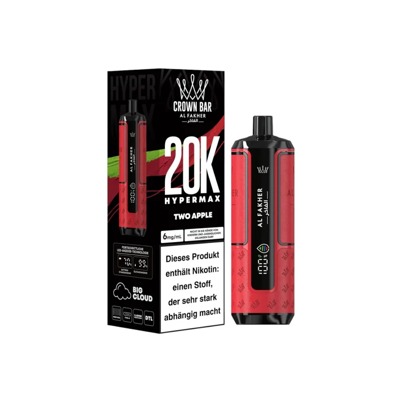 Al Fakher 20K Hypermax Vape 2ml + Pod 2×10ml