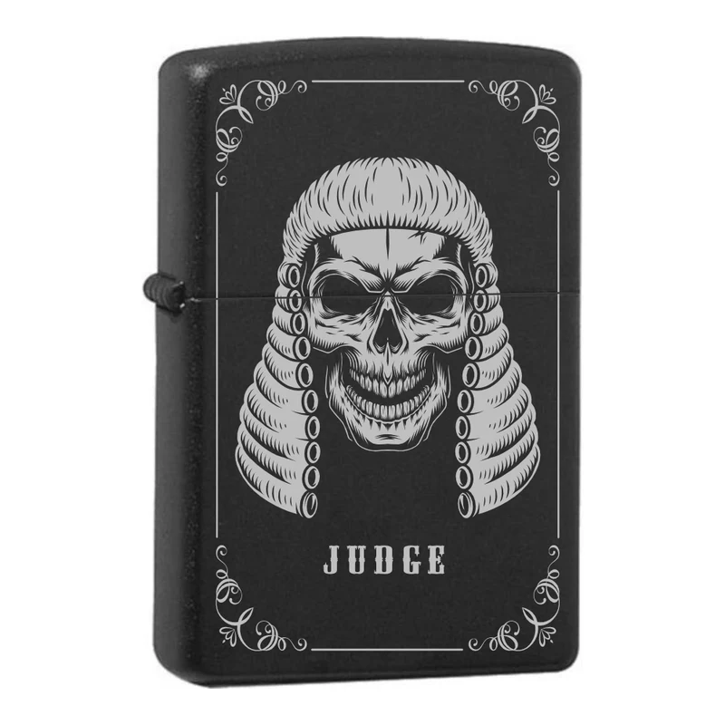 Mafia Cards Collection - mit Mafiamotiven gravierte Zippos Black Matte mit Chrom-Kern