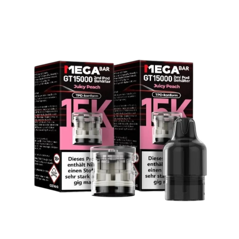 Megabar Gt15000 10 ml E-Liquid Behälter und 2ml Pod behälter