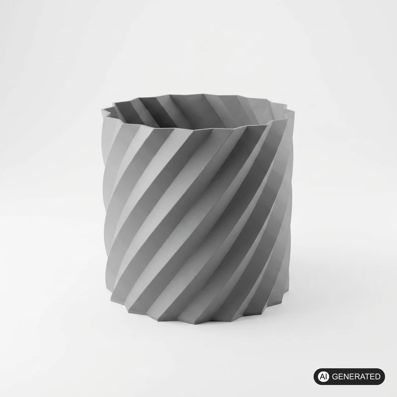 Geometrischer Pflanzenkübel - Vier Größen