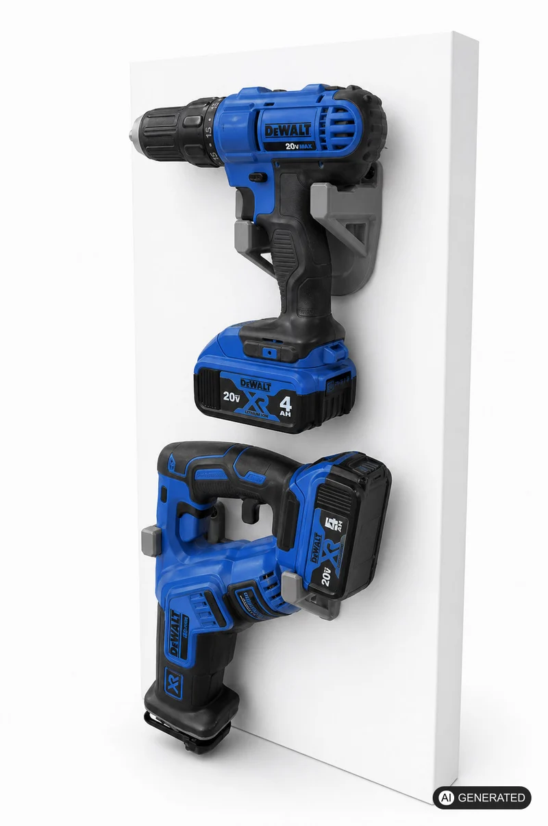 Wandhalterung passend für Akkuschrauber zB. Dewalt, Makita - Halter Halterung