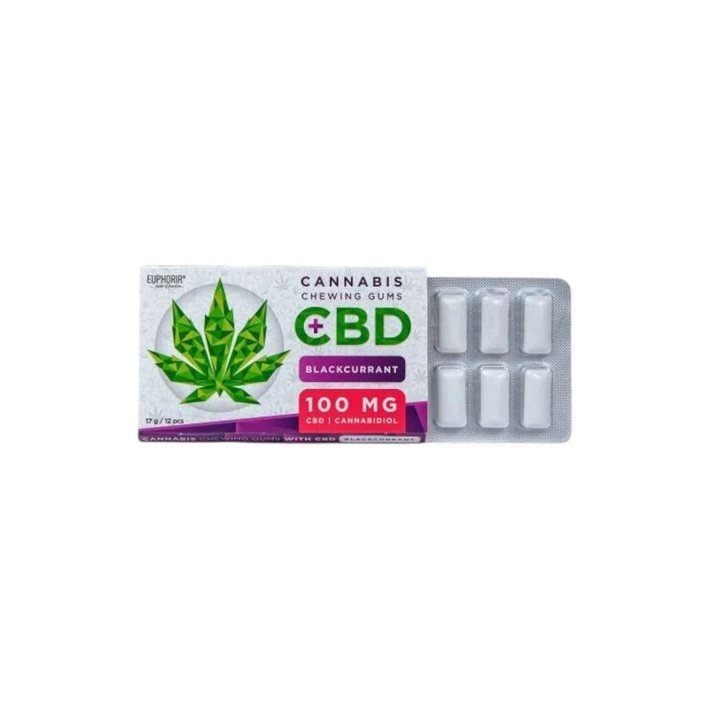 Euphoria CBD Cannabis Kaugummi Blackcurrant (17g)
