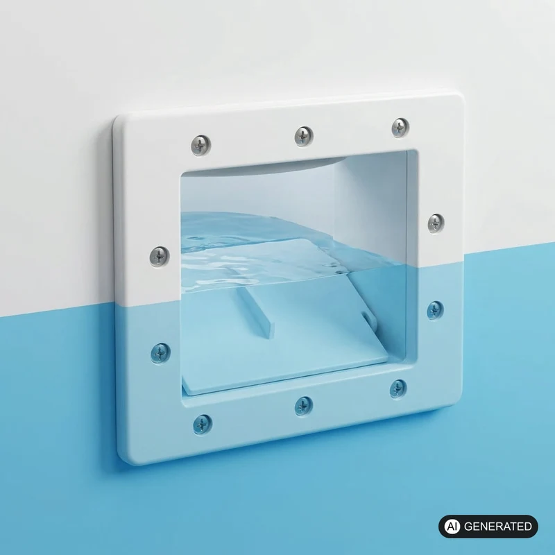 Pool Skimmer Tür kompatibel mit gängigen Modellen - 141x111x6,5 mm