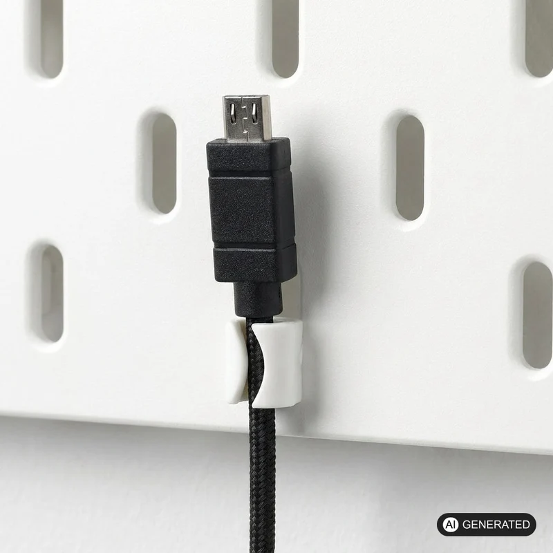Kabelhalter passend für IKEA Skadis Pegboard Lochwand